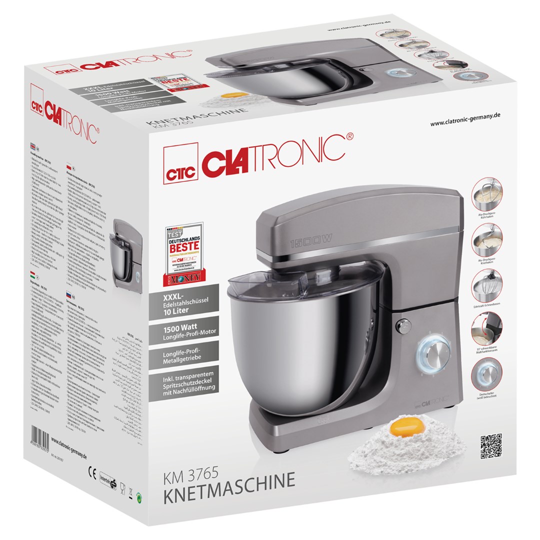 Kuhinjski robot CLATRONIC KM 3765 (1500 W, 10 L) nehrđajući čelik-5