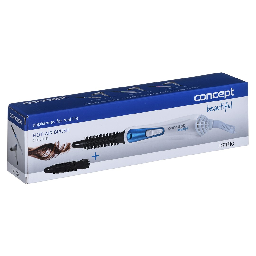 Četka za kosu na vrući zrak CONCEPT KF-1310 (plava, bijela, 400 W, duljina kabla 0.19 m)-2