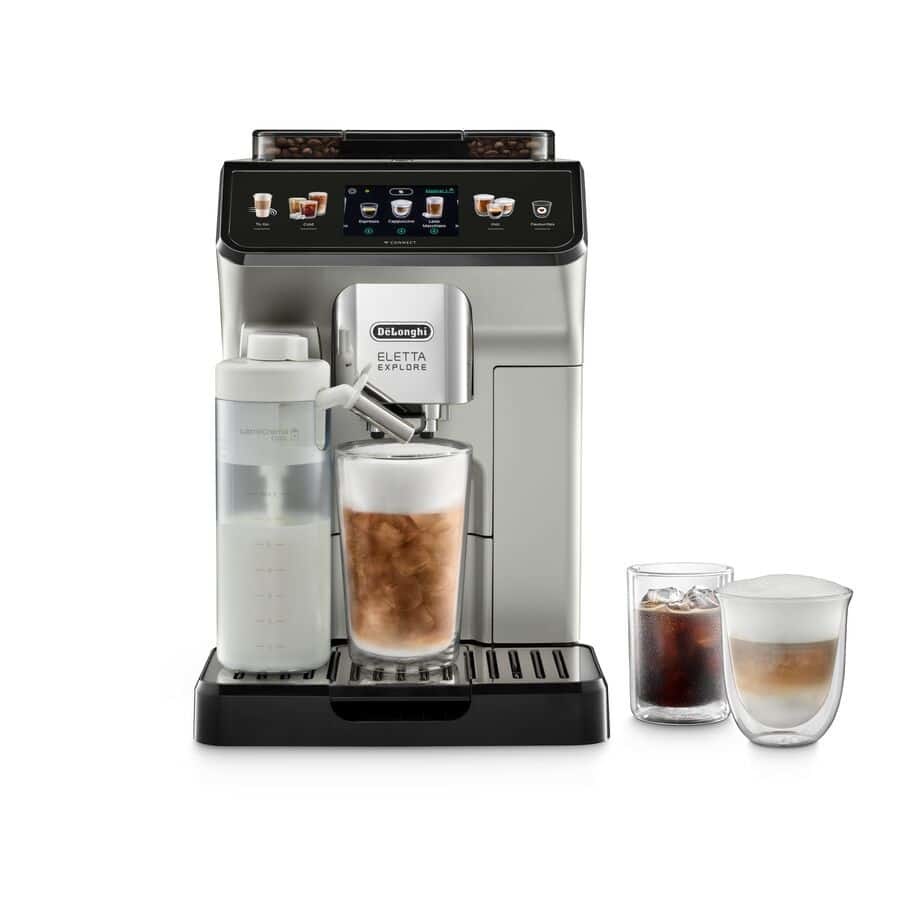 Aparat za kavu De’Longhi Eletta Explore ECAM 450.65.S (1,8 l, 19 bar, TFT zaslon, LatteCrema + Cold Brew)
