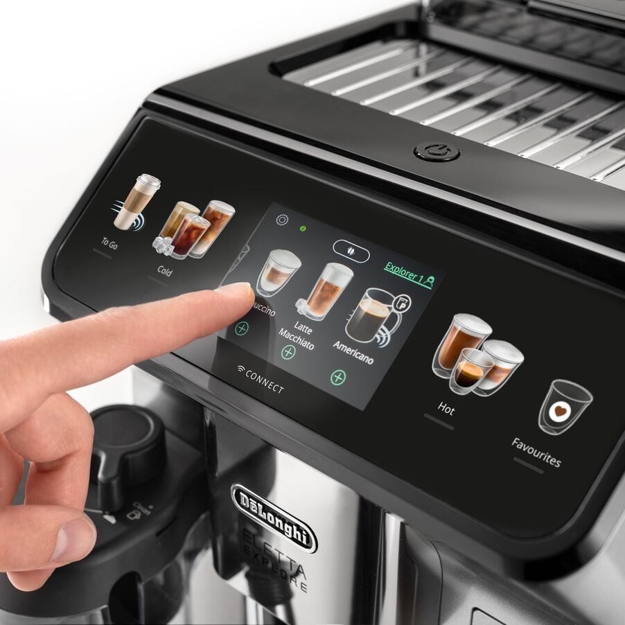Aparat za kavu De’Longhi Eletta Explore ECAM 450.65.S (1,8 l, 19 bar, TFT zaslon, LatteCrema + Cold Brew)-1