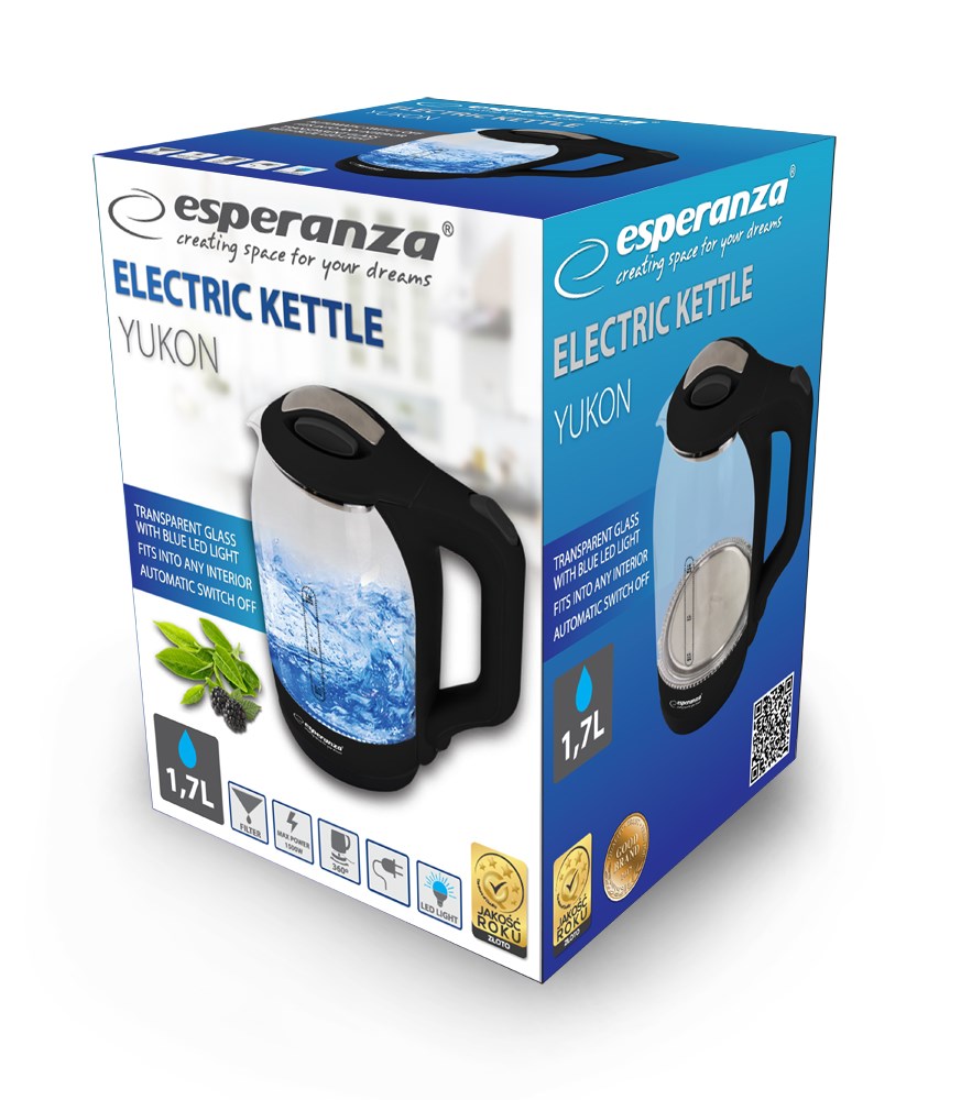 Kuhalo za vodu ESPERANZA EKK025K (1.7 L, 1500 W) crno, višebojno-9