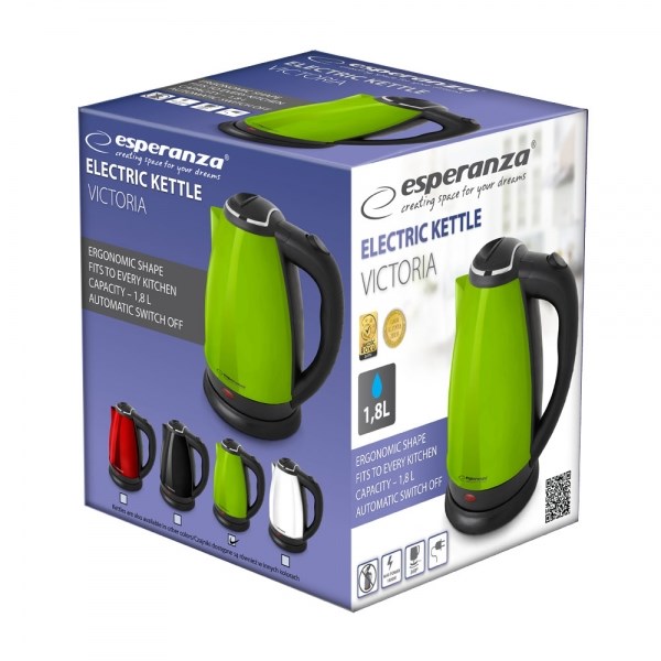 Električno kuhalo ESPERANZA EKK113G (1.8 L, 1800 W) crna, zelena-1