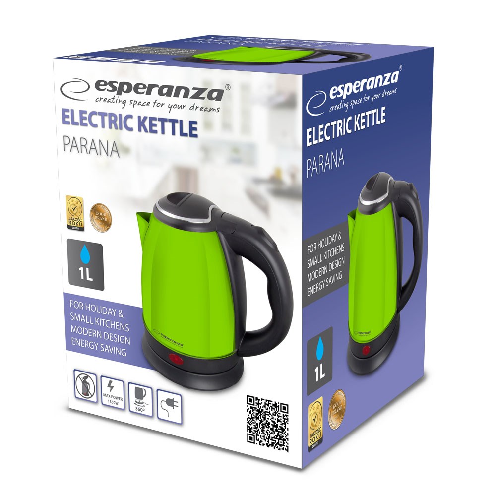 Električno kuhalo ESPERANZA EKK128G Parana (1 L, 1350 W) zelena-1