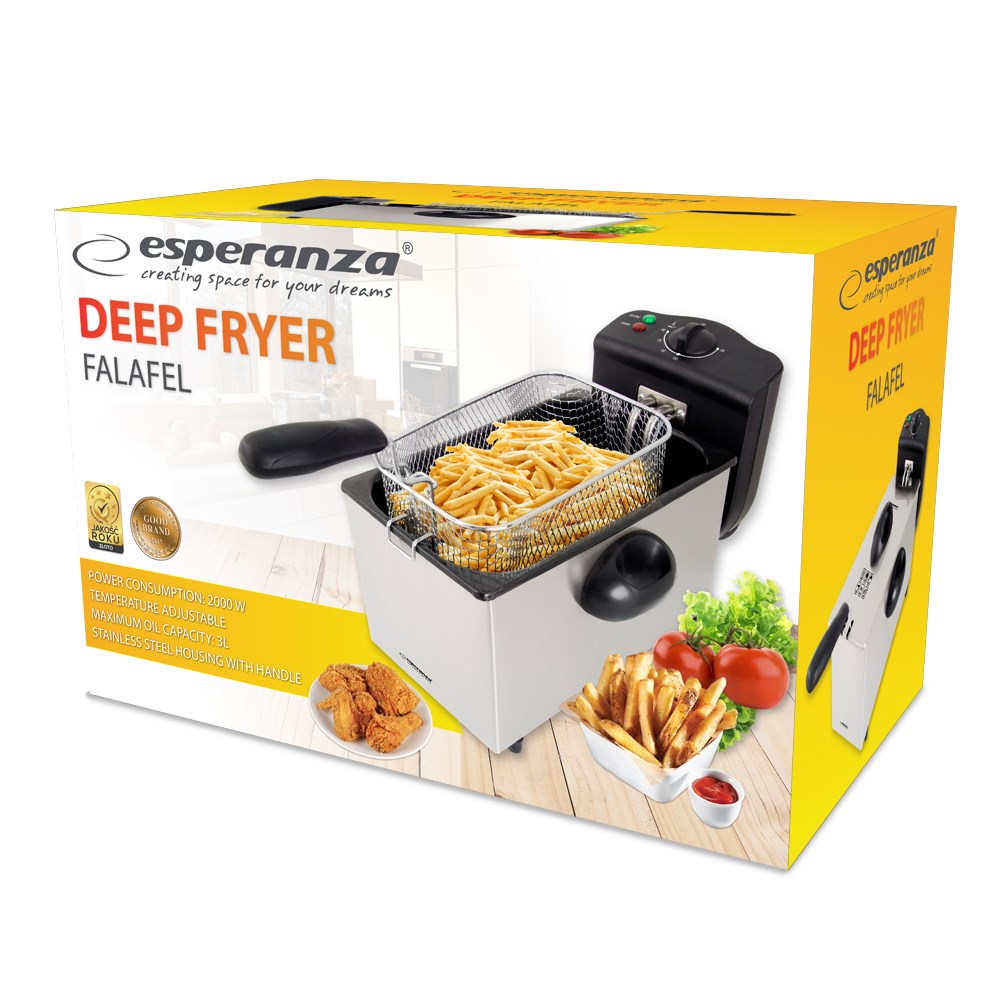 Friteza ESPERANZA EKG010 (3 L, 2000 W) inox-3