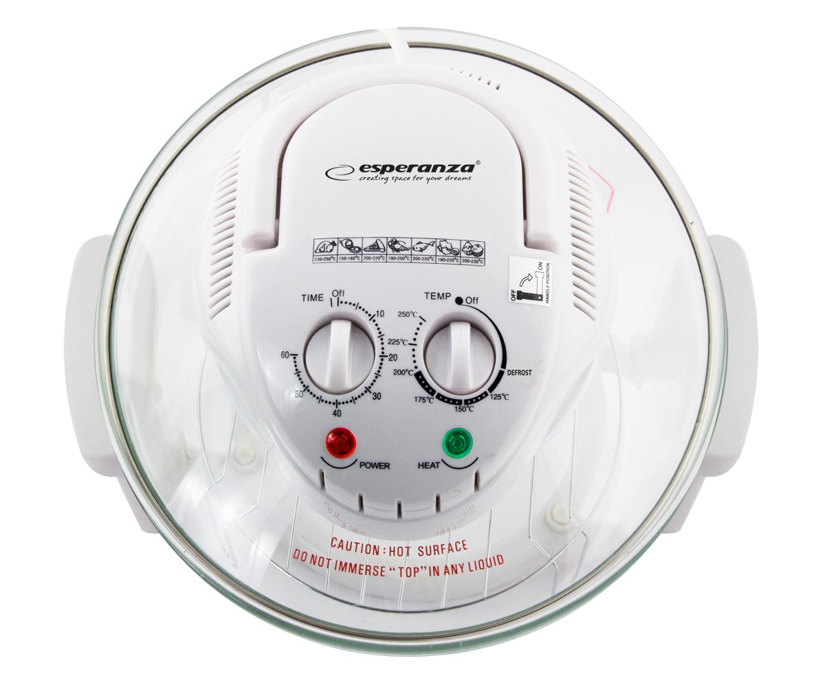 Kombinirana halogena pećnica ESPERANZA EKO003 (12 L, 1400 W) prozirna bijela-1