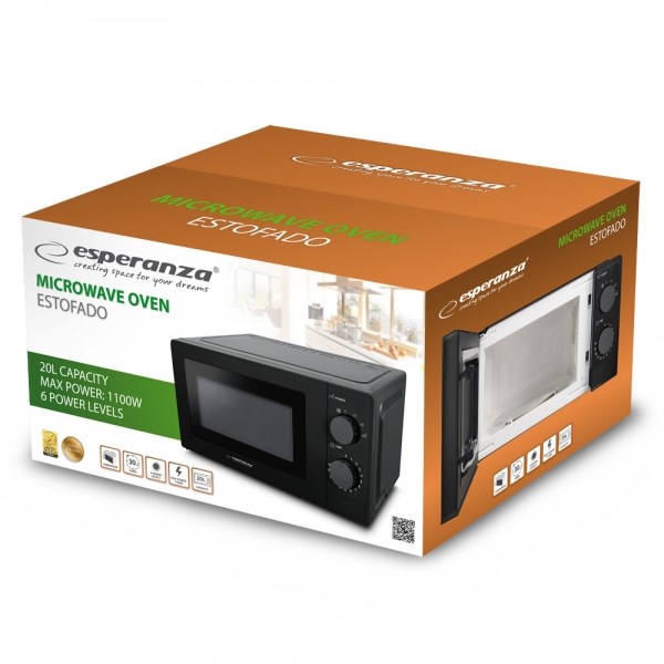 Mikrovalna pećnica ESPERANZA EKO011K (1100 W) crna-2