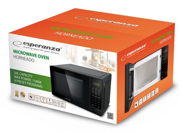 Mikrovalna pećnica ESPERANZA EKO009 (1100 W) crna-3