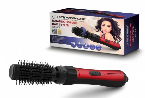 Esperanza EBL008 hair styling tool Hot air brush Black,Red 1.8 m 1000 W-1