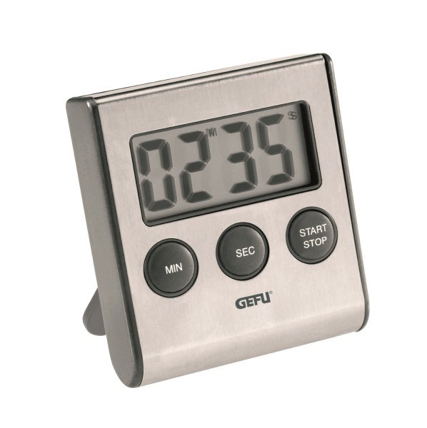 Digitalni kuhinjski timer GEFU CONTARE crni, nehrđajući čelik-0