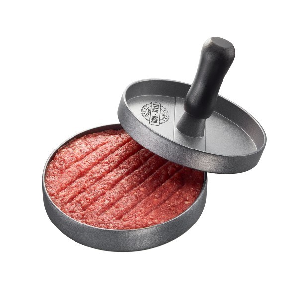Preša za hamburger GEFU BBQ crna, siva aluminij, plastika