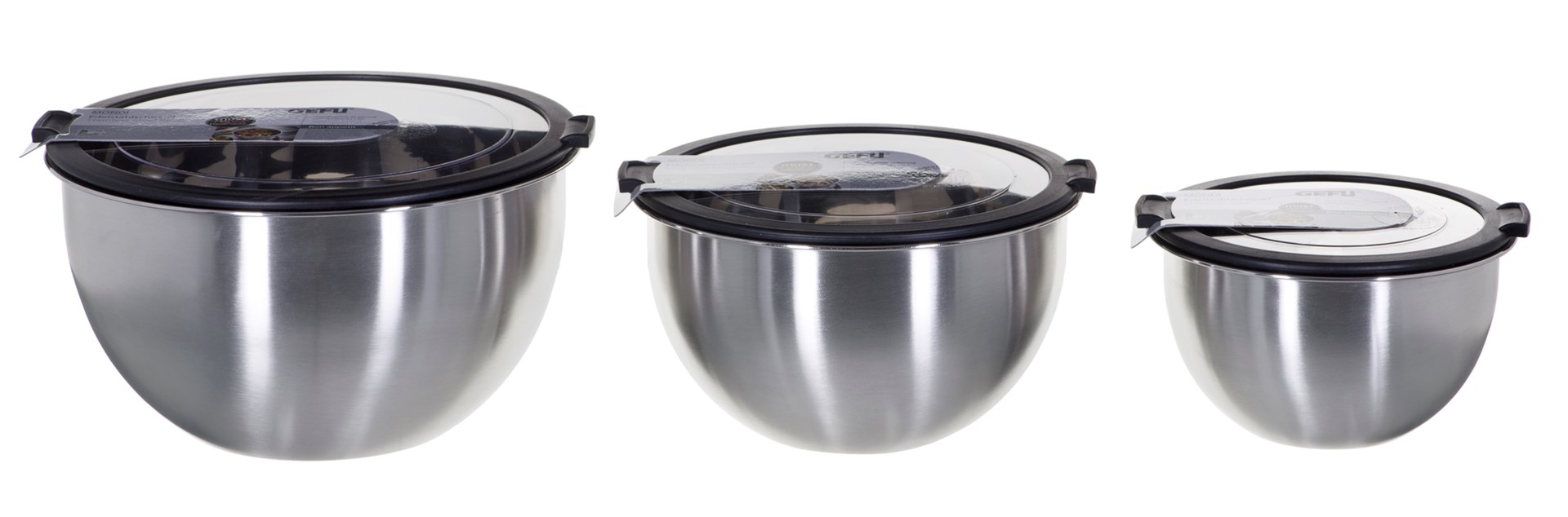 Set zdjela GEFU MONDI G-89430 (16/20/24 cm, nehrđajući čelik, s poklopcima)-12