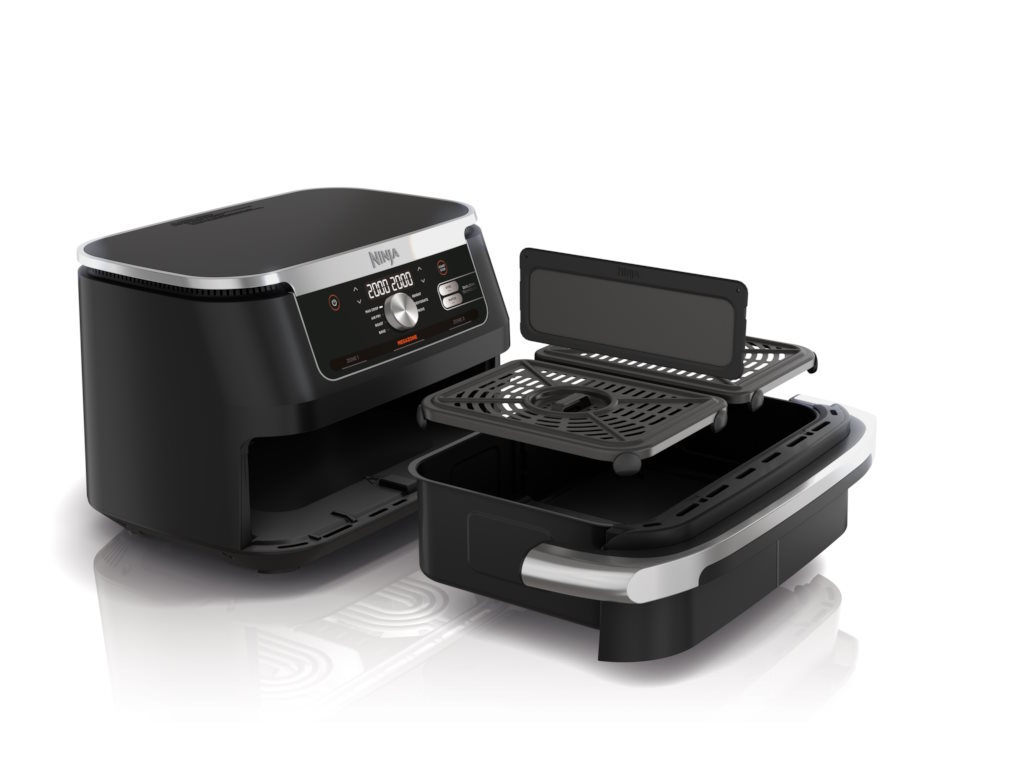 Ninja AF500EU fryer Double 10.4 L Stand-alone 2470 W Hot air fryer crna, Stainless steel-4