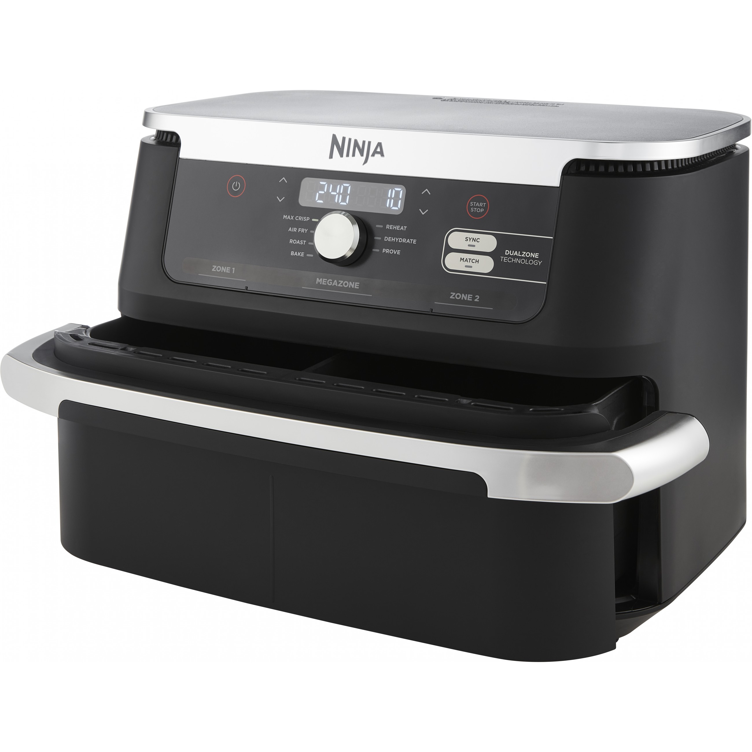 Ninja AF500EU fryer Double 10.4 L Stand-alone 2470 W Hot air fryer crna, Stainless steel-7