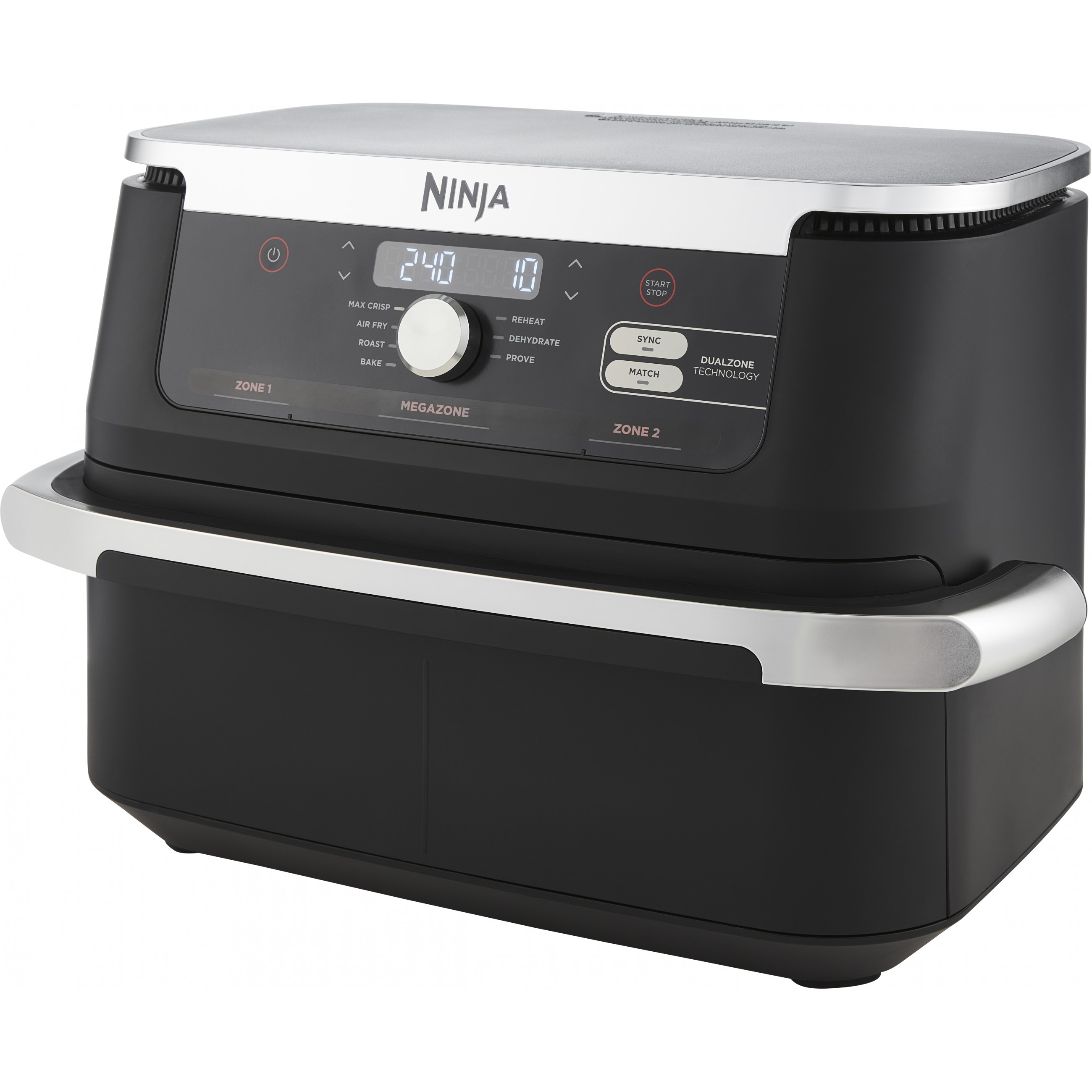 Ninja AF500EU fryer Double 10.4 L Stand-alone 2470 W Hot air fryer crna, Stainless steel-8