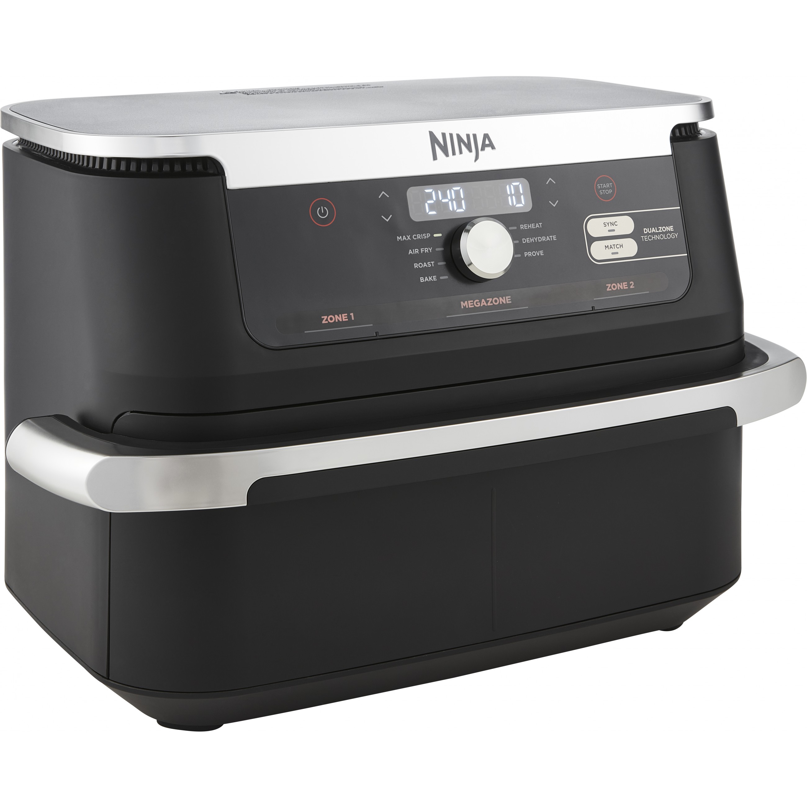 Ninja AF500EU fryer Double 10.4 L Stand-alone 2470 W Hot air fryer crna, Stainless steel-9