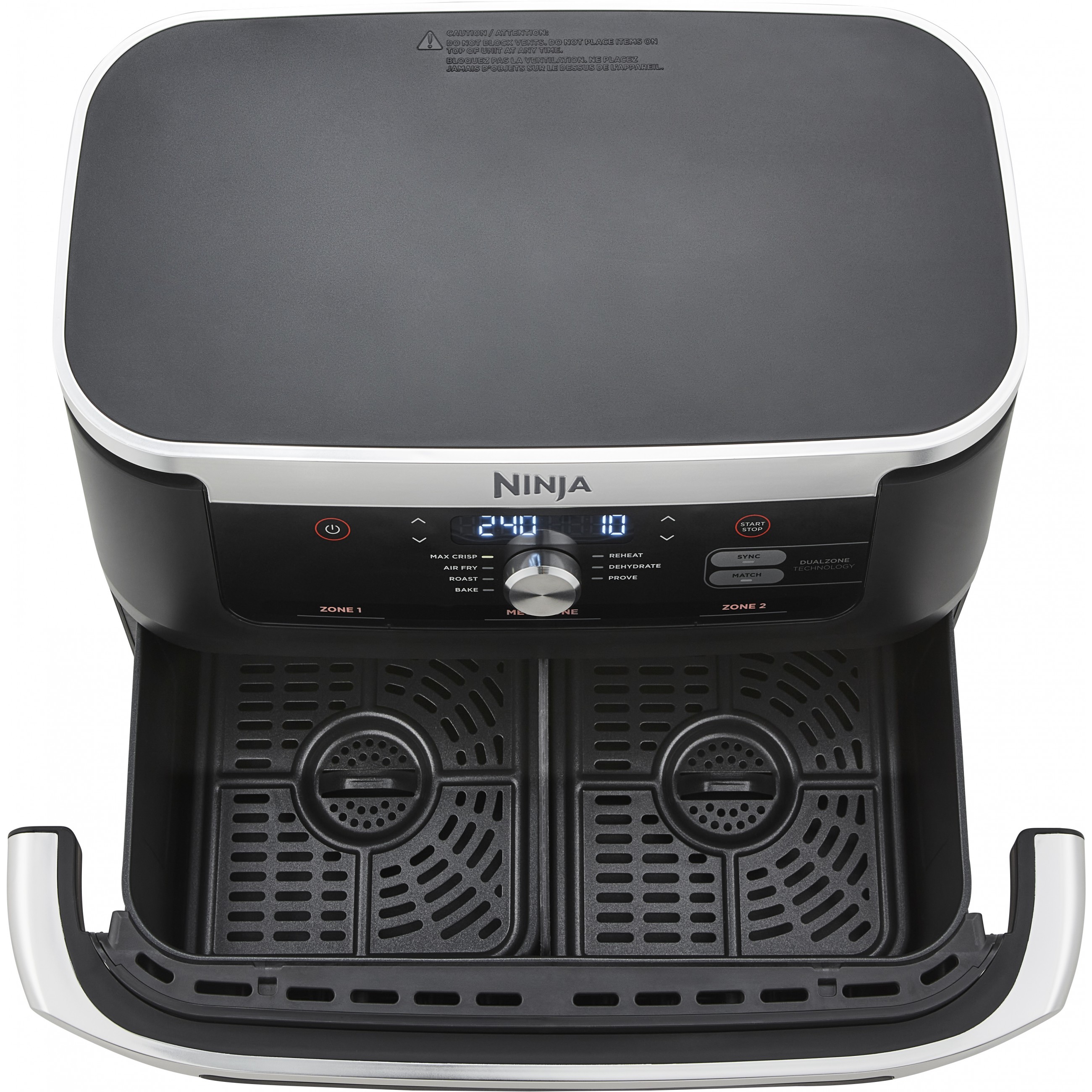 Ninja AF500EU fryer Double 10.4 L Stand-alone 2470 W Hot air fryer crna, Stainless steel-10