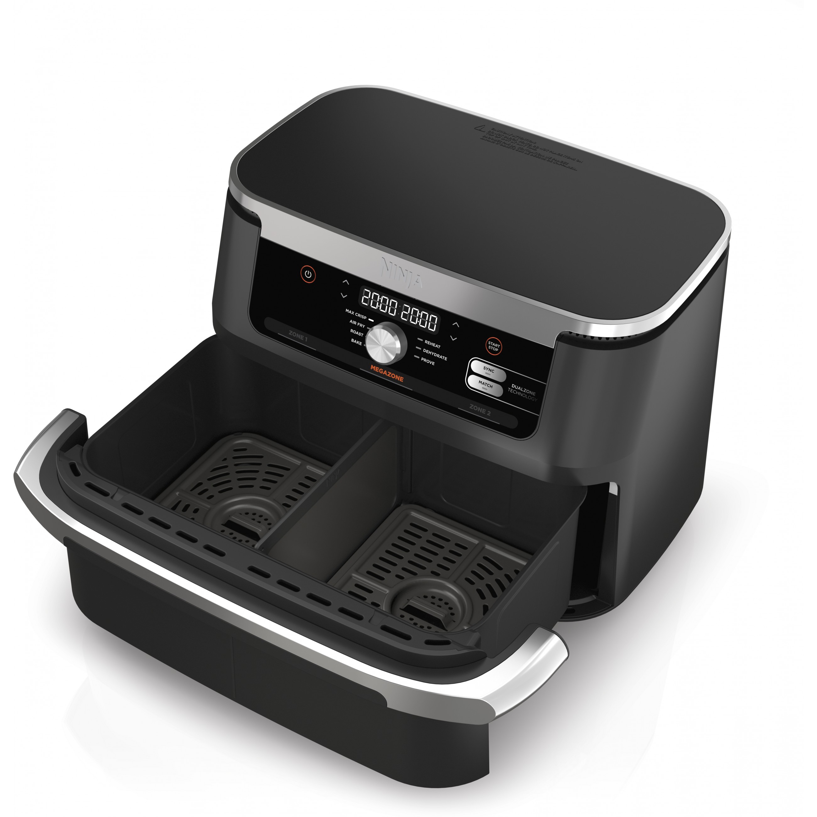 Ninja AF500EU fryer Double 10.4 L Stand-alone 2470 W Hot air fryer crna, Stainless steel-12
