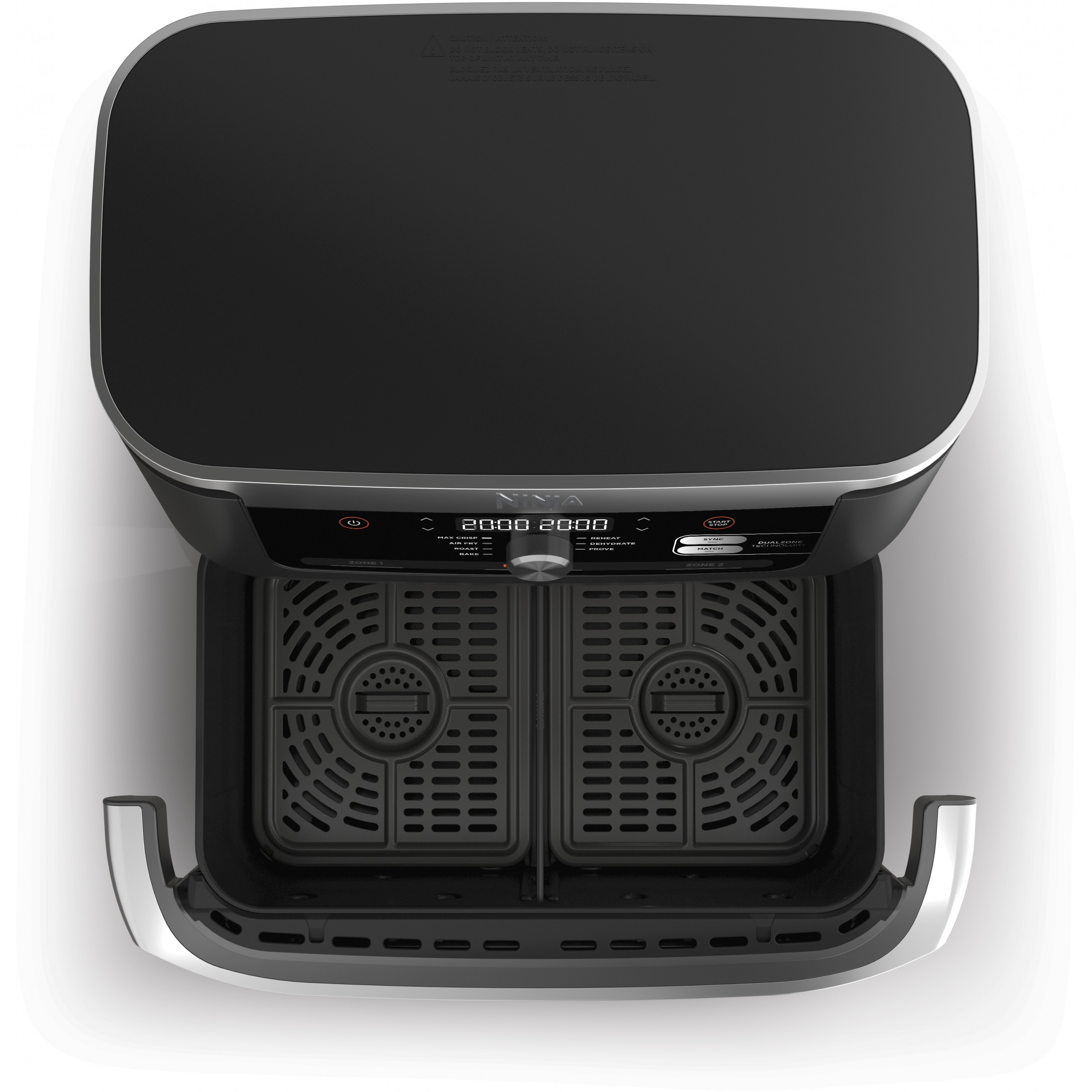 Ninja AF500EU fryer Double 10.4 L Stand-alone 2470 W Hot air fryer crna, Stainless steel-16