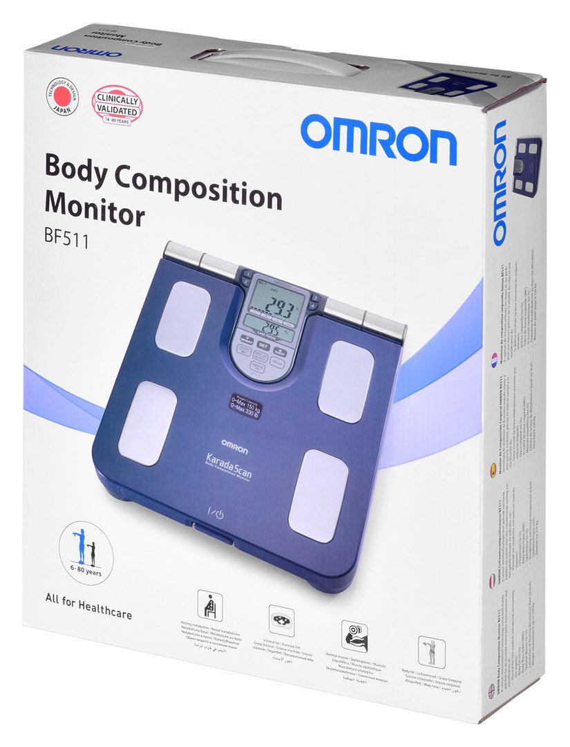 Omron BF511 Square Blue Electronic personal scale-8