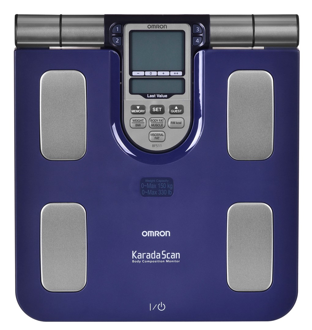 Omron BF511 Square Blue Electronic personal scale-2