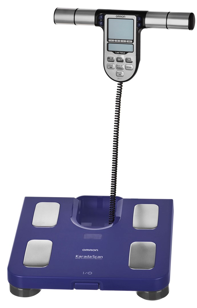 Omron BF511 Square Blue Electronic personal scale-1