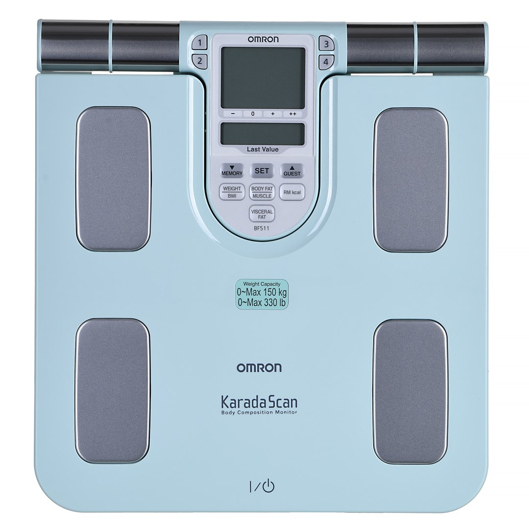 Elektronična vaga Omron BF511 (kvadratna, tirkizna)-4