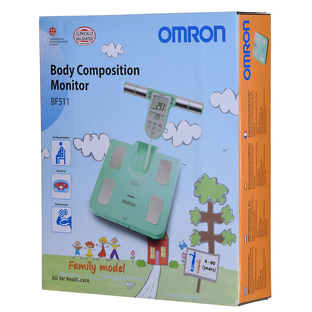 Elektronična vaga Omron BF511 (kvadratna, tirkizna)-7