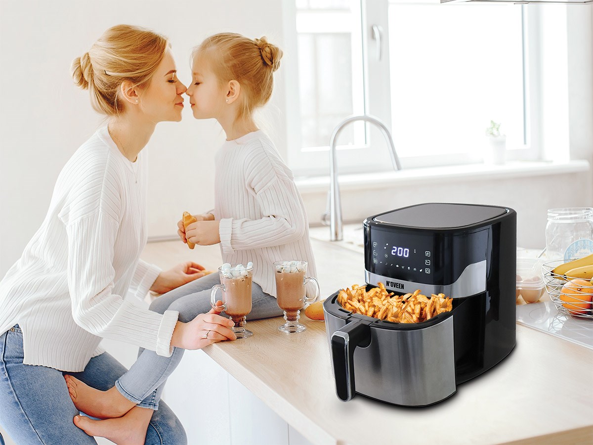 Friteza na vrući zrak NOVEEN AF550 (6.5 l, 1600 W) crno-srebrna-2