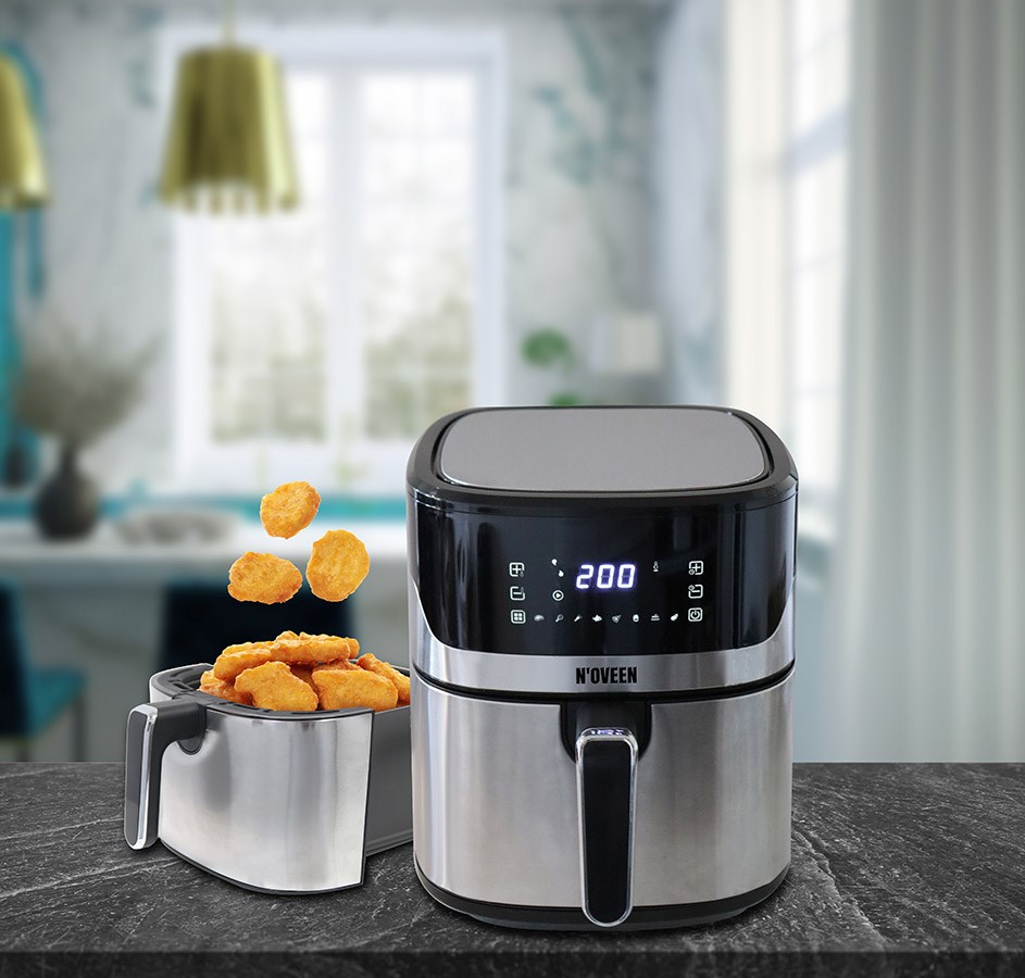 Friteza na vrući zrak NOVEEN AF550 (6.5 l, 1600 W) crno-srebrna-3