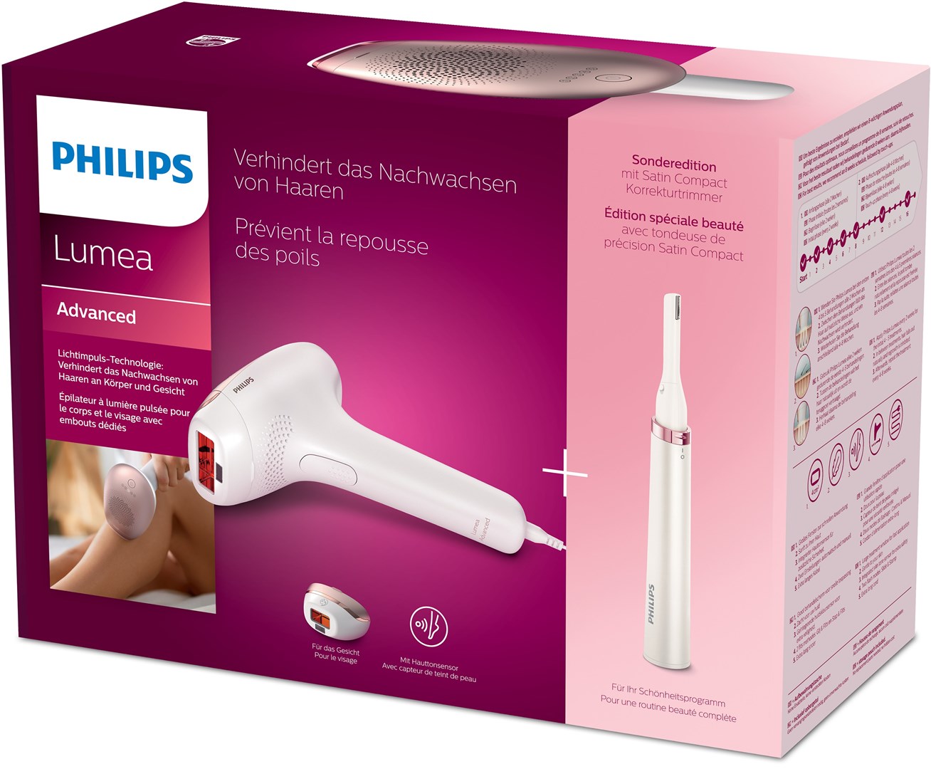 IPL uređaj PHILIPS Lumea Advanced BRI921/00 (Intense Pulsed Light, 250.000 bljeskova, nastavci za tijelo i lice, žičani)-4