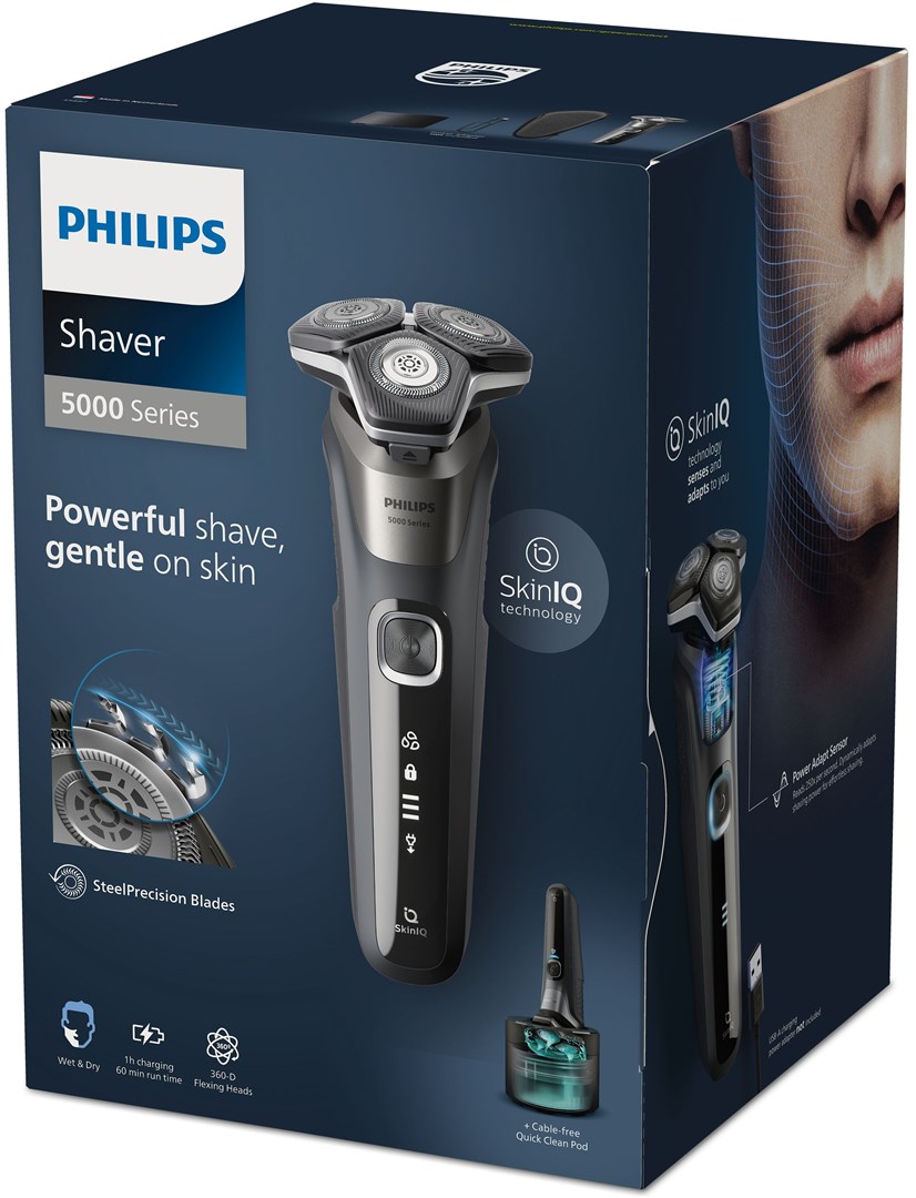Električni brijač PHILIPS Shaver Series 5000 S5887/50 (za mokro i suho brijanje, tri nastavka)-22