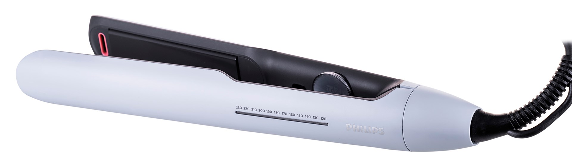 Pegla za kosu PHILIPS 5000 Series BHS520/00 (25 mm keramičke ploče obogaćene arganovim uljem, 12 postavki 120–230 °C, ThermoShield tehnologija) (Topla crna/bijela, kabel 1,8 m)-6