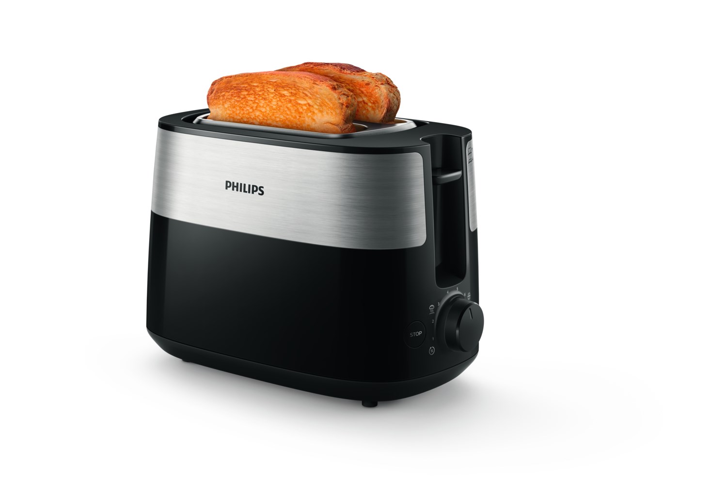 Toster PHILIPS Daily Collection HD2516/90, 830W, (2 kriške, široki utor, metalik)-0