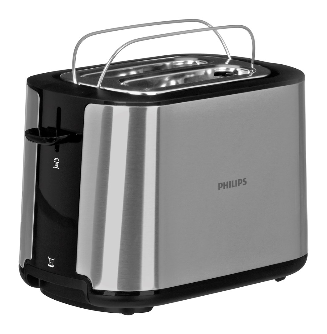 Toster PHILIPS Viva Collection HD2650/90 (2 kriške, 950 W, nehrđajući čelik) crni-2