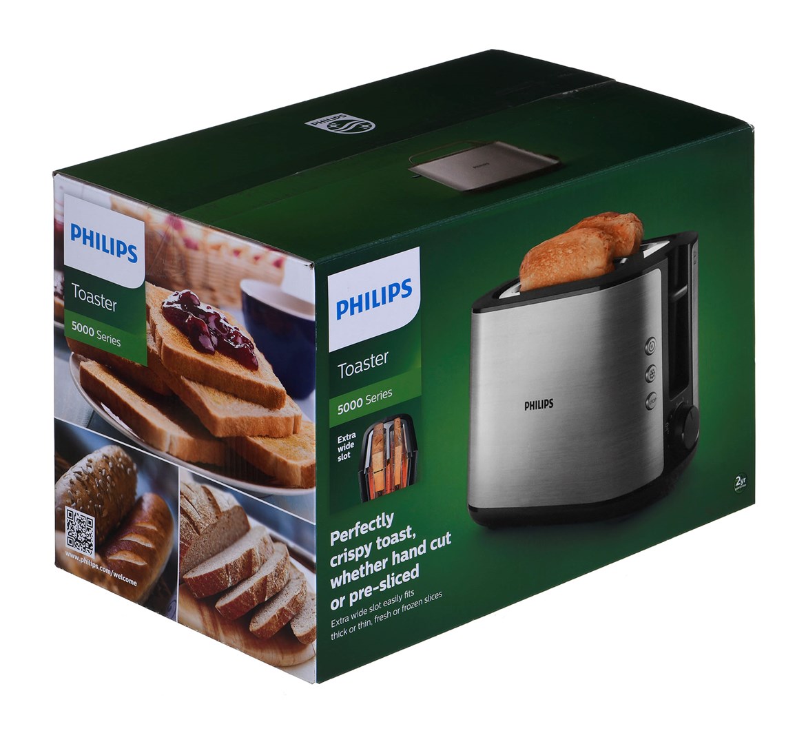 Toster PHILIPS Viva Collection HD2650/90 (2 kriške, 950 W, nehrđajući čelik) crni-7