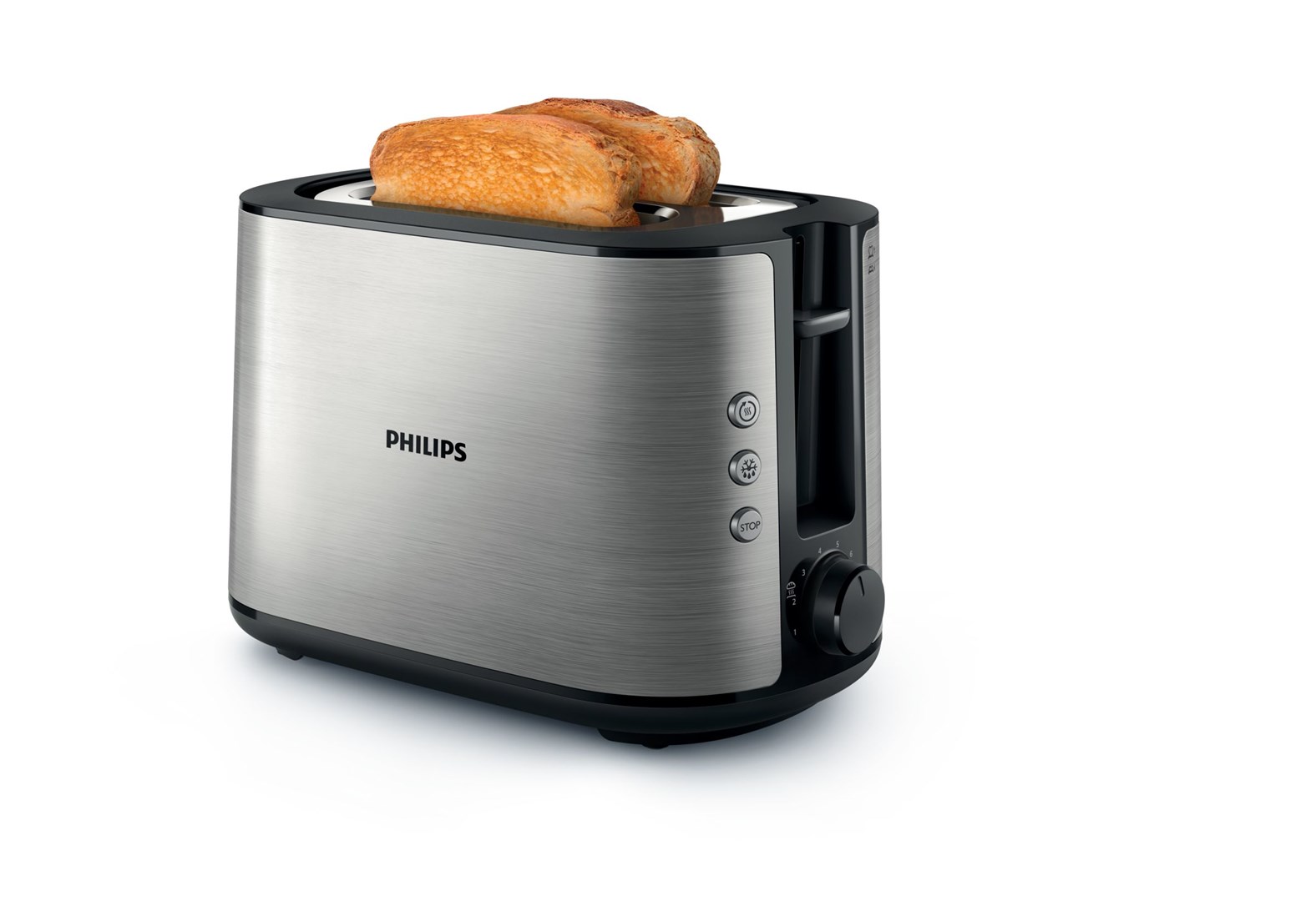 Toster PHILIPS Viva Collection HD2650/90 (2 kriške, 950 W, nehrđajući čelik) crni-0