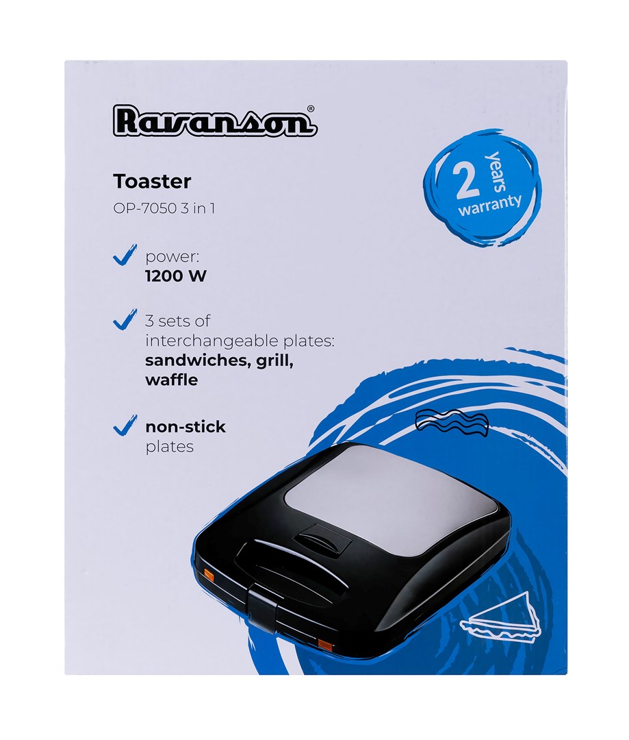 Toaster Ravanson OP-7050 crna, Silver 1200 W-6