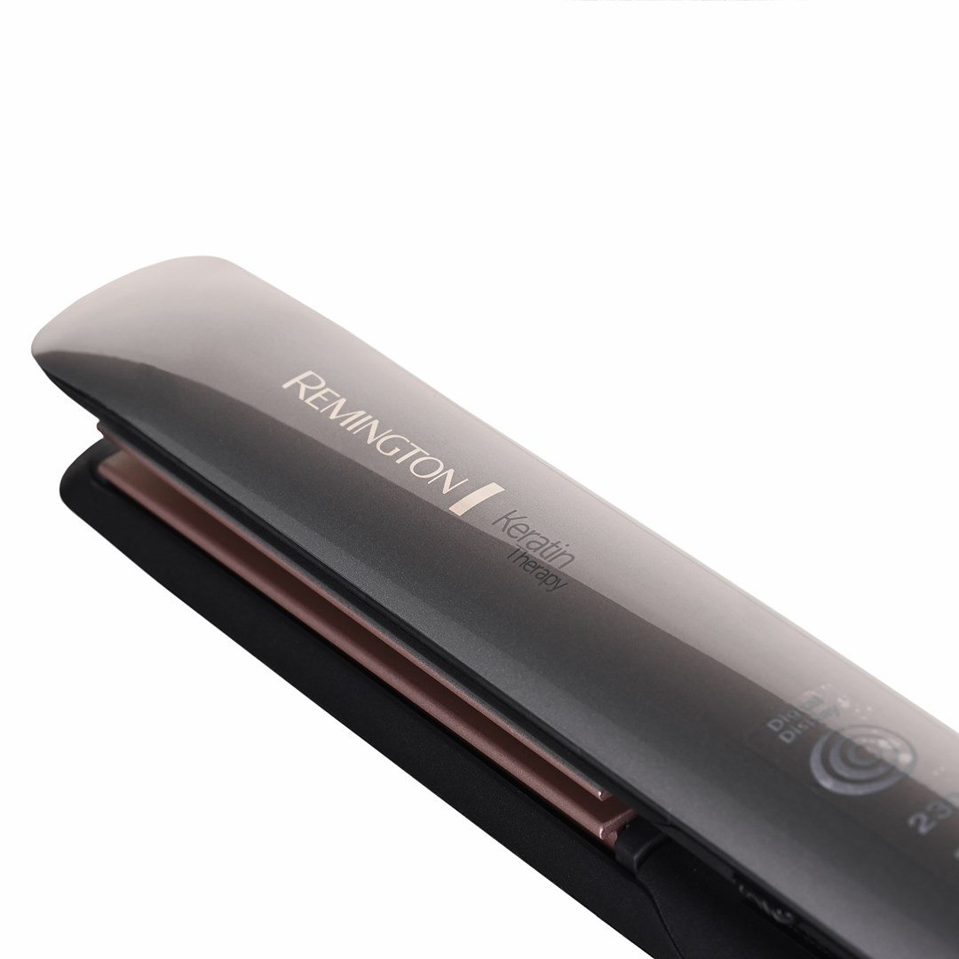 Pegla za kosu REMINGTON S8590 Keratin Therapy Pro (Advanced Keratin Ceramic ploče, senzor zaštite toplinom, 5 temperatura 160–230 °C, digitalni zaslon, brzo grijanje, rotirajući kabel)-4