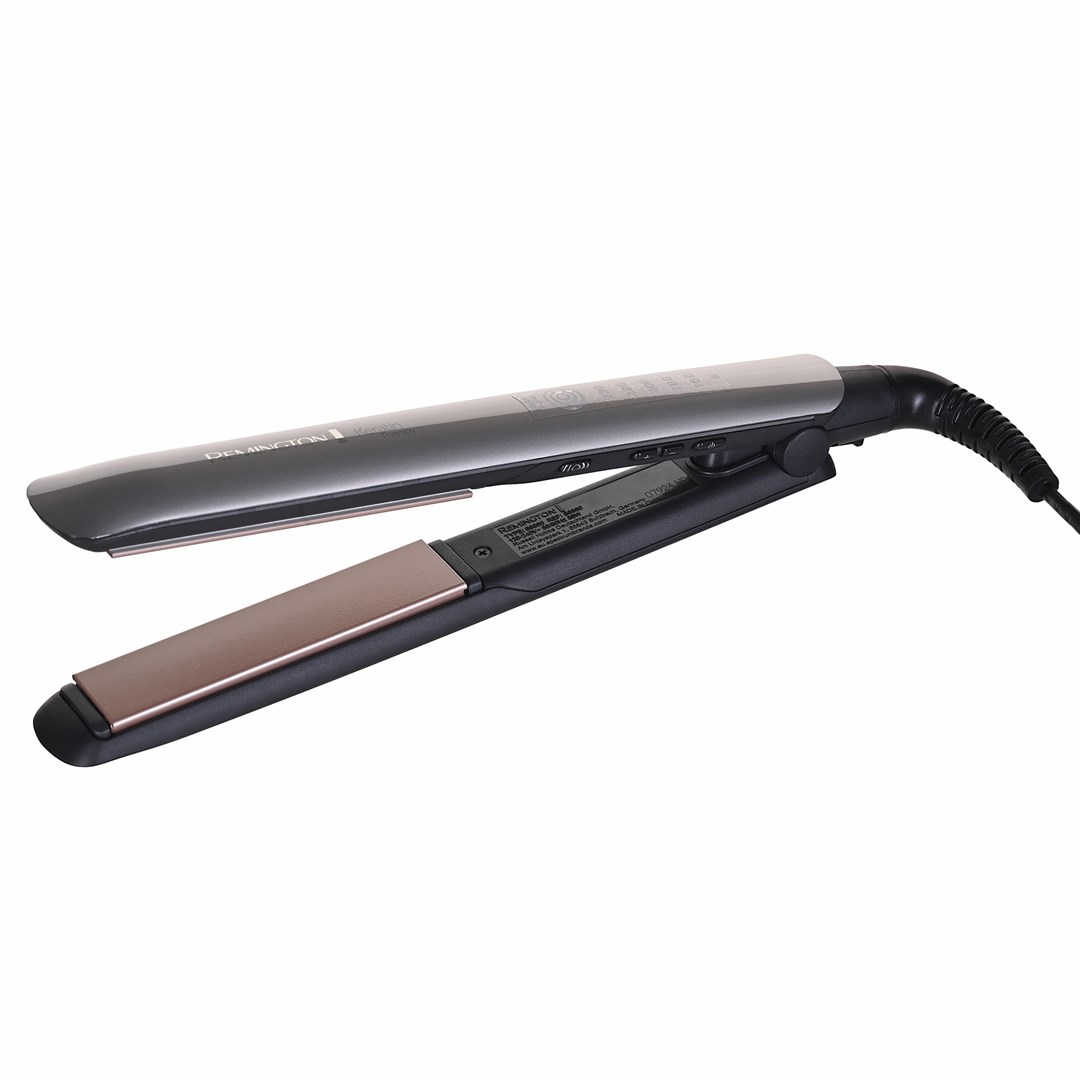 Pegla za kosu REMINGTON S8590 Keratin Therapy Pro (Advanced Keratin Ceramic ploče, senzor zaštite toplinom, 5 temperatura 160–230 °C, digitalni zaslon, brzo grijanje, rotirajući kabel)-2