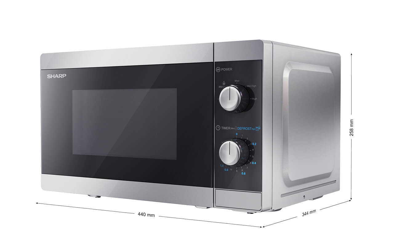 Mikrovalna pećnica SHARP Home Appliances YC-MS01E-S (samostojeća, 20 L, 800 W)-6