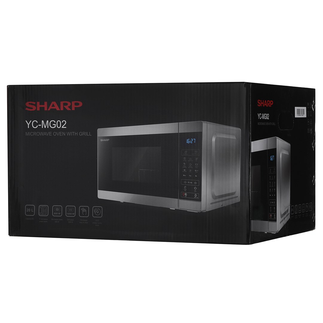 Sharp YC-MG02E-S microwave Countertop Combination microwave 20 L 800 W crna, Steel-6
