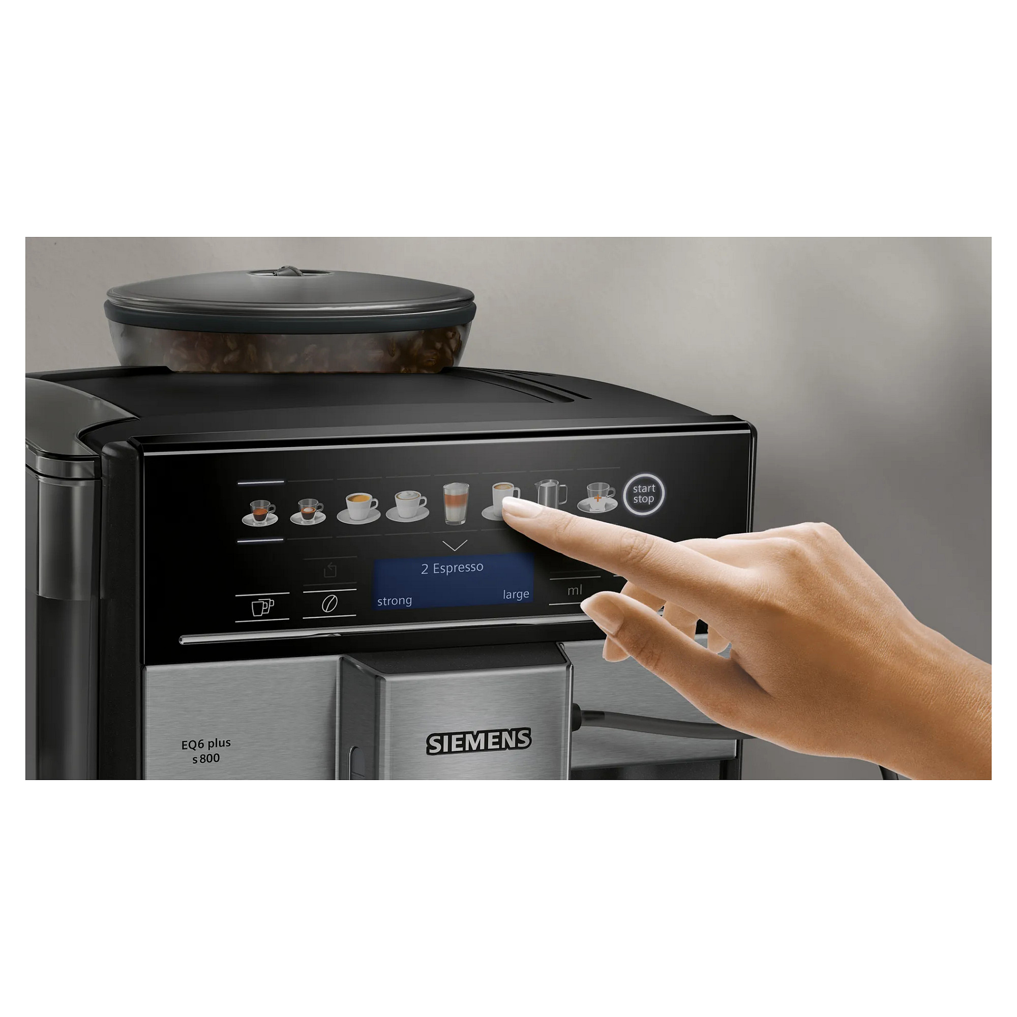 Aparat za kavu SIEMENS EQ.6 Plus S800 TE658209RW (zrna/mljevena, 1,7 l, 1500 W, crno-srebrni)-8