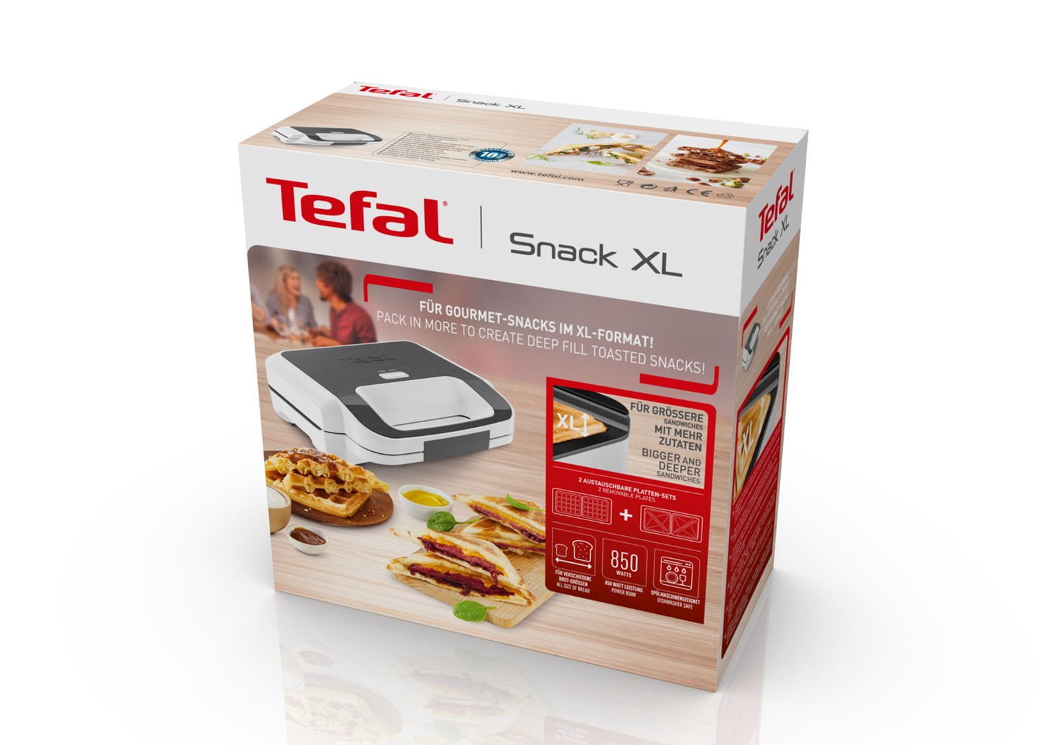 Aparat za sendviče i vafle TEFAL Snack XL SW7011 (850W)-9