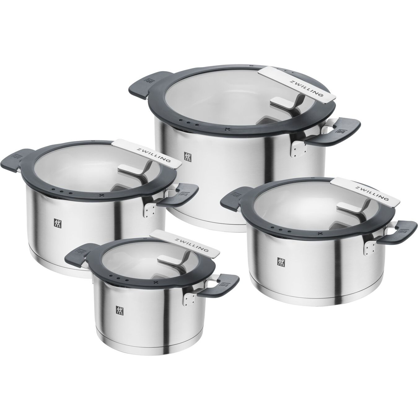 Set lonaca ZWILLING SIMPLIFY (66870-004-0, nehrđajući čelik, 4 komada, srebrni crni)-0