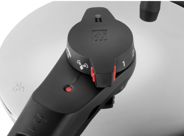 Ekspres lonac ZWILLING AIRCONTROL PRESSURE COOKER 40435-622-0 (6 l, nehrđajući čelik, 2 ručke, crna/crvena, okrugli)-4