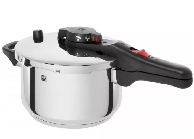 Ekspres lonac ZWILLING AIRCONTROL PRESSURE COOKER 40435-622-0 (6 l, nehrđajući čelik, 2 ručke, crna/crvena, okrugli)-0