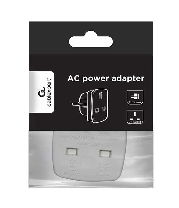 Adapter za utikač GEMBIRD A-AC-UKEU-001 (tip G (UK), tip F bijeli)-3
