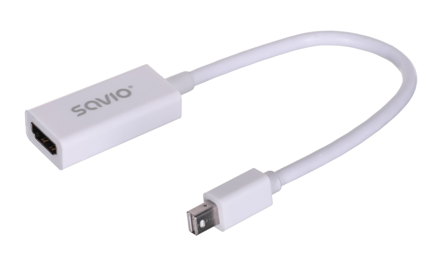 Savio CL-57 Adapter za video kabel 0,2 M Mini DisplayPort HDMI Tip A (Standardno) bijelo-0