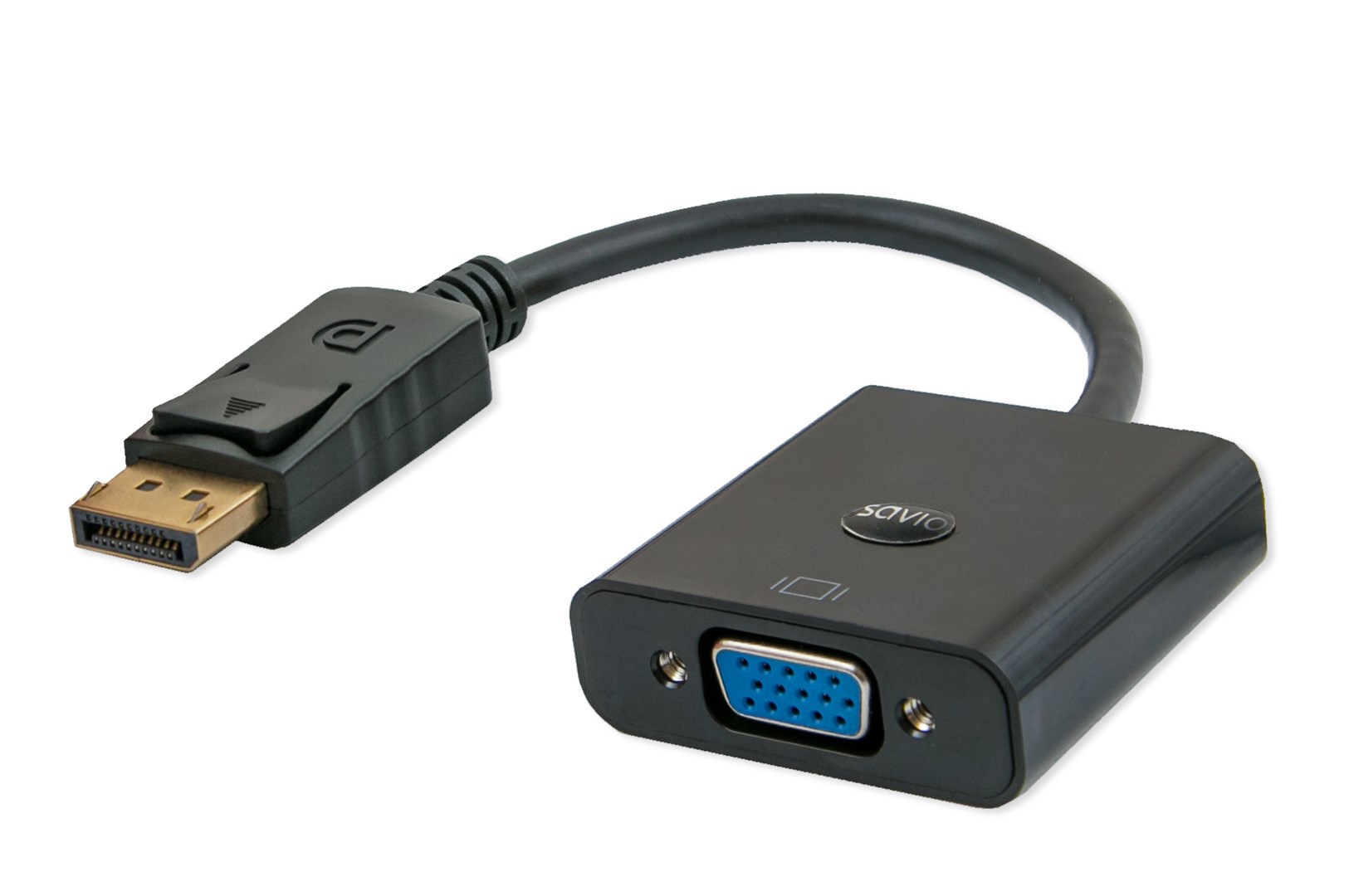Adapter za video kabel SAVIO CL-90 DisplayPort VGA (0,2 m) crni-0