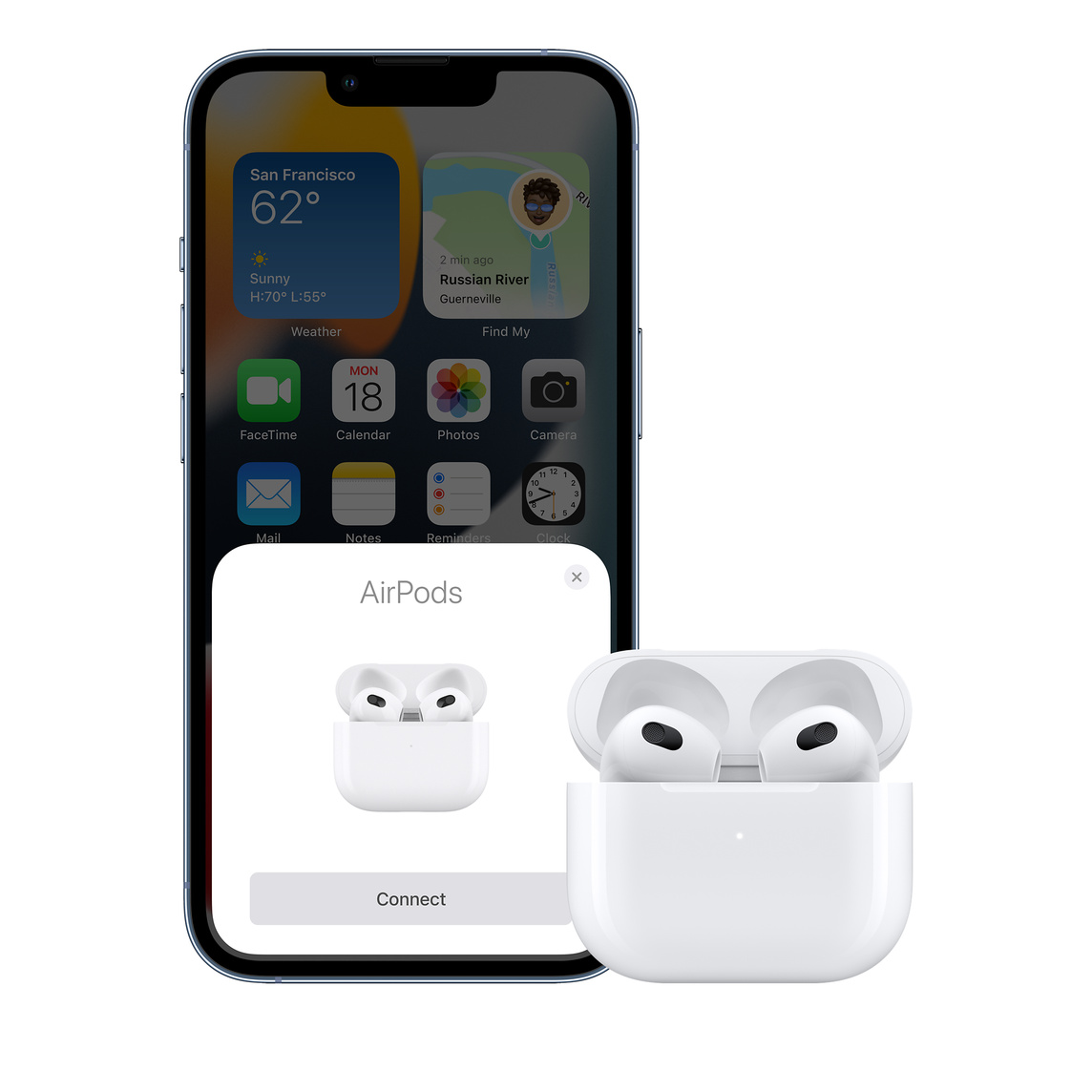Slušalice APPLE AirPods 3. generacija In-Ear bijele (bežične, TWS, MagSafe)-1